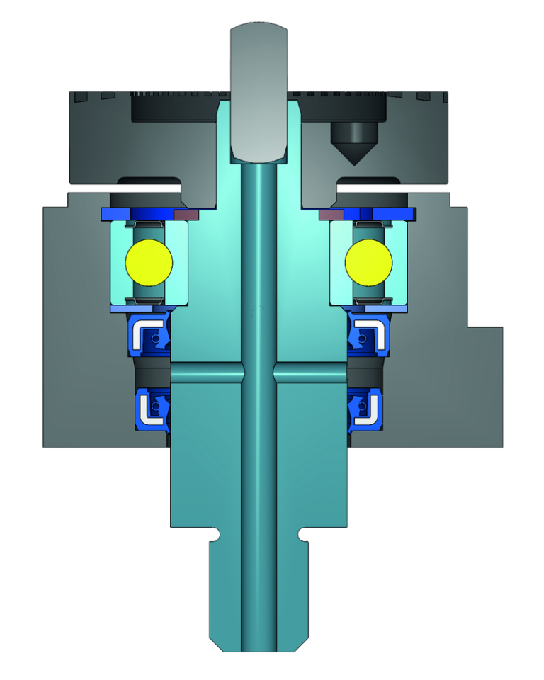 Inside the rinsing head: the spindle bearing: Air Genius 800 / 902 and Air Polifox 800 / 902